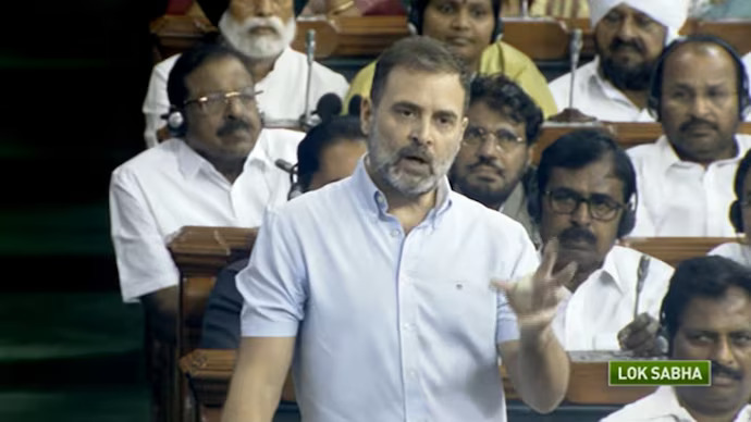 राहुल गांधी,ओम बिरला, भाषण