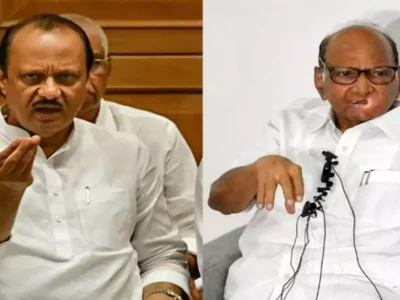 Sharad Pawar with Ajit Pawar: एक मंच पर दिखे शरद और अजित पवार, जमकर किया इग्नोर, फिर भी चाचा ने मान ली भतीजे की ये बात