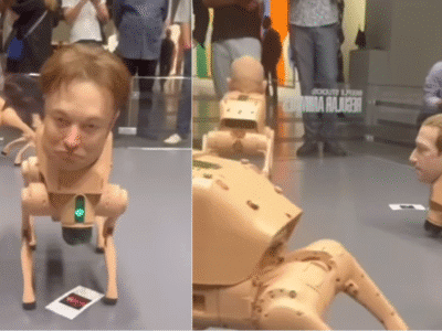 जब ज़ुकरबर्ग और एलन मस्क बने रोबोट डॉग! वायरल वीडियो ने इंटरनेट पर मचाई खलबली 18 जब ज़ुकरबर्ग और एलन मस्क बने रोबोट डॉग! वायरल वीडियो ने इंटरनेट पर मचाई खलबली