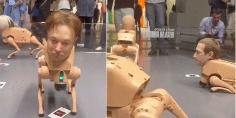 जब ज़ुकरबर्ग और एलन मस्क बने रोबोट डॉग! वायरल वीडियो ने इंटरनेट पर मचाई खलबली 1 जब ज़ुकरबर्ग और एलन मस्क बने रोबोट डॉग! वायरल वीडियो ने इंटरनेट पर मचाई खलबली