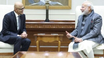 भारत में खड़ा होगा दुनिया का सबसे मजबूत AI इंफ्रास्ट्रक्चर, 1.5 लाख करोड़ का निवेश करेगा माइक्रोसॉफ्ट; सत्य नडेला का ऐलान 31 माइक्रोसॉफ्ट