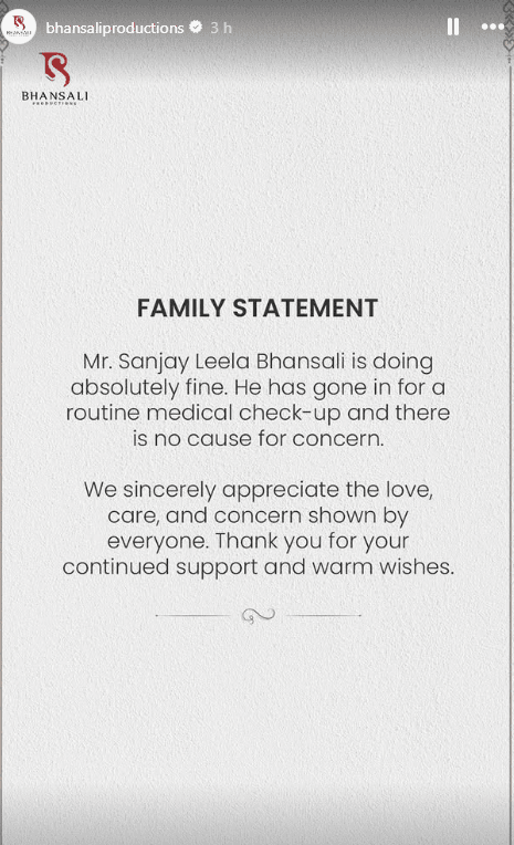Sanjay Leela Bhansali को आया हार्ट अटैक? अस्पताल जाने की खबरों पर परिवार और टीम ने बताया सच 2 Sanjay Leela Bhansali