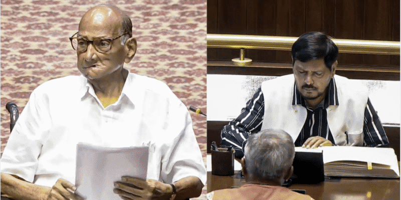 संसद के उच्च सदन में गूँजी क्षेत्रीय भाषाओं की मिठास: शरद पवार और रामदास आठवले समेत 19 सांसदों ने ली शपथ, व्हीलचेयर पर पहुँचे 'चाणक्य' 1 शरद पवार
