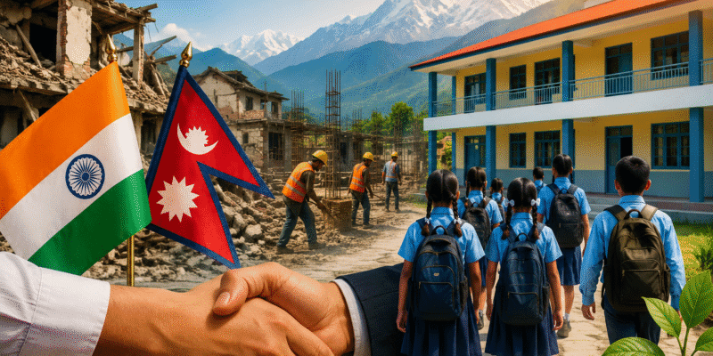 भारत बनेगा नेपाल के बच्चों का सहारा, 14 स्कूलों के पुनर्निर्माण के लिए आर्थिक सहायता की घोषणा 1 नेपाल