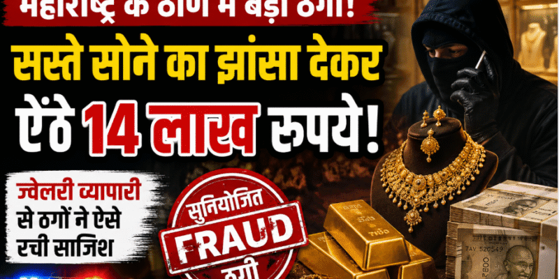 महाराष्ट्र के ठाणे में ज्वेलरी व्यापारी से 14 लाख की ठगी, सस्ते सोने का लालच देकर ठगों ने रची बड़ी साजिश 1 ठाणे