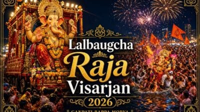 Lalbaugcha Raja Visarjan 2026: आज बप्पा को दी जाएगी विदाई, जानें जुलूस कब निकलेगा और क्या है पूरा शेड्यूल 30 Lalbaugcha Raja Visarjan 2026